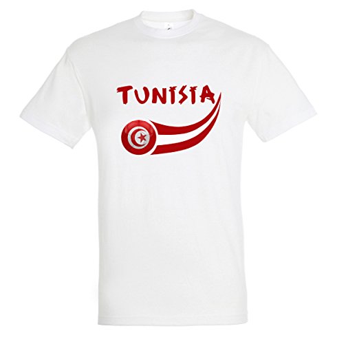 Supportershop Herren Tunisie T-Shirt, weiß, L von Supportershop
