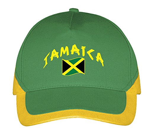 Supportershop Jamaica Baseball-Cap, grün, Einheitsgröße von Supportershop
