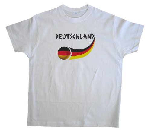 Supportershop Jungen Allemagne T-Shirt, weiß, 3XL von Supportershop