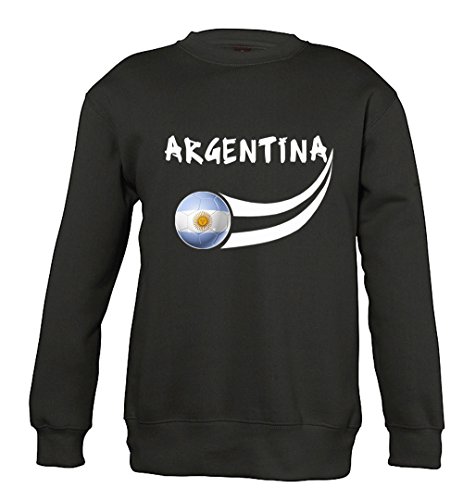 Supportershop Jungen Argentina Sweatshirt, Schwarz, 10 Jahre von Supportershop