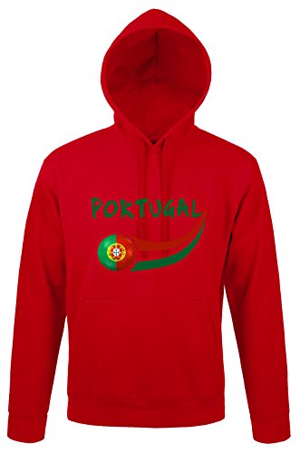 Supportershop Kapuzenpullover Portugal Herren, Rot, FR: 2 XL (Größe Hersteller: XXL) von Supportershop