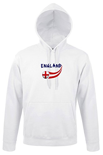 Supportershop Kapuzensweatshirt Erwachsene England Weiß Fußball XL weiß von Supportershop