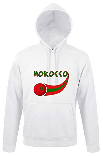 Supportershop Maroc Kapuzen-Sweatshirt für Herren XXL weiß von Supportershop