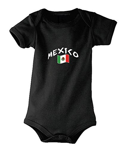 Supportershop Mexikanischer Body, Schwarz, Unisex, Baby, FR: S (Größe Hersteller: 3-6 Monate) von Supportershop