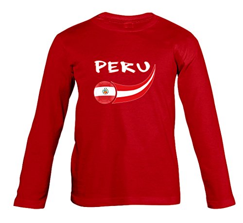 supportershop Peru Jungen Langarmshirt ,rot, 12 Jahre von Supportershop