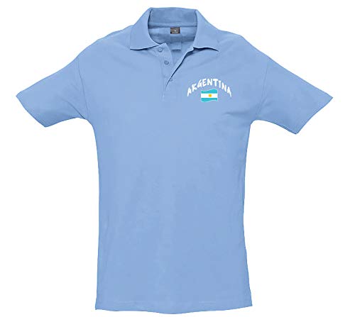 Supportershop Polo-Shirt Rugby Argentinien Himmelblau Rugby Argentinien Himmelblau Unisex von Supportershop