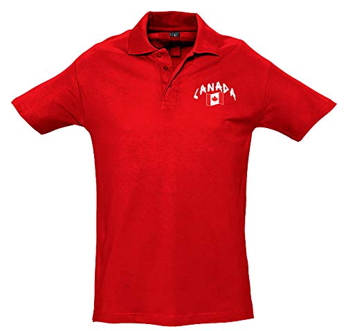 Supportershop Polo Rugby Canada Rouge L Polohemd, rot, L von Supportershop