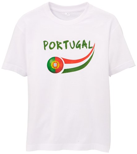 Supportershop Portugal T-Shirt für Kinder, Weiß, Größe: 10/11 Jahre (Herstellergröße: 10/11 Jahre) von Supportershop