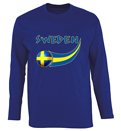 Supportershop Schweden Herren Langarmshirt L blau von Supportershop
