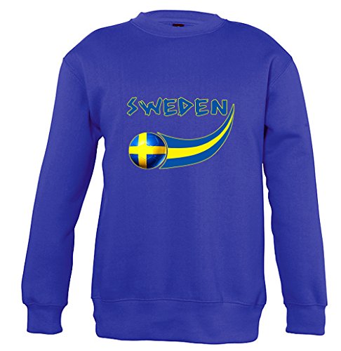 Supportershop Jungen Schweden Sweatshirt, blau, 116 von Supportershop