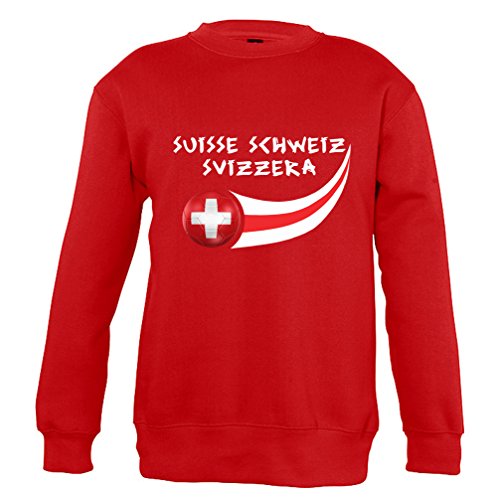 Supportershop Schweiz Sweatshirt Jungen M rot von Supportershop
