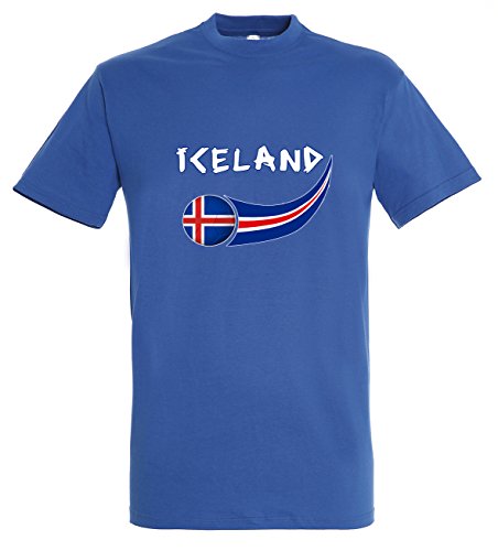 Supportershop Herren T-Shirt Islande, königsblau, L von Supportershop