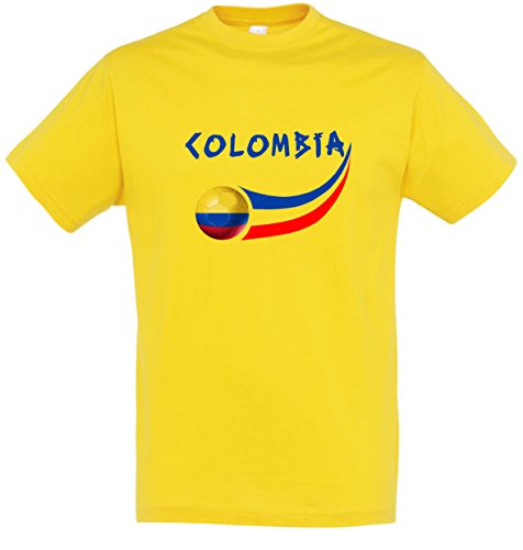 Supportershop Herren T-Shirt Colombie Jaune, gelb, XXL von Supportershop