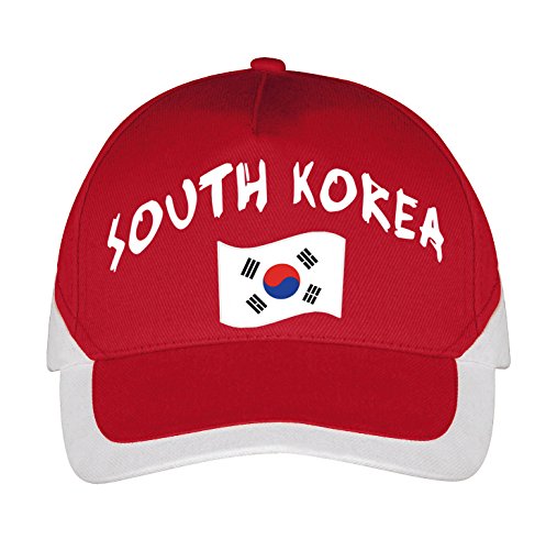 Supportershop Südkorea Fußballkappe, Rot, FR: Einheitsgröße (Größe Hersteller: Einheitsgröße von Supportershop
