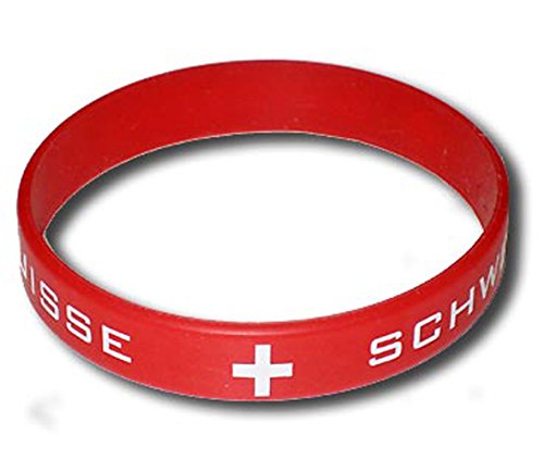 Supportershop Suisse Silikonarmband, rot, one Size von Supportershop