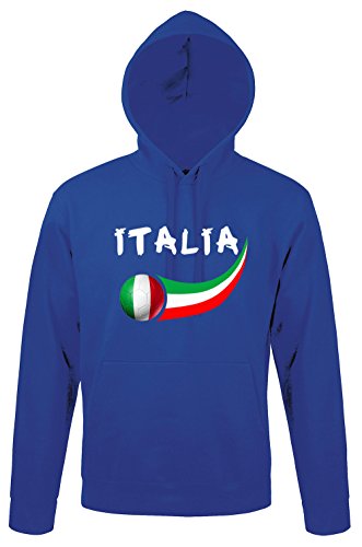 Supportershop Sweat Erwachsene Kapuze royal Italien Fußball XL blau von Supportershop