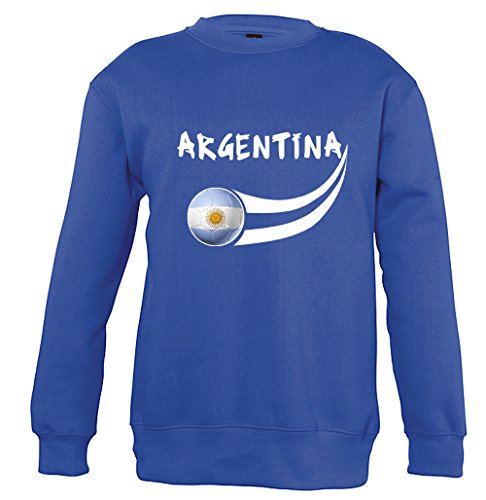 Supportershop Sweat Kinder royal Argentinien Fußball für 4-Jährige blau von Supportershop