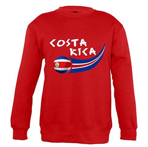 Supportershop Sweatshirt Costa Rica Unisex Kinder, Rot, FR: XL (Größe Hersteller: 10 Jahre) von Supportershop