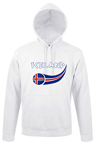 Supportershop Herren Sweatshirt à Capuche Islande Kapuzenpullover, weiß, XXL von Supportershop