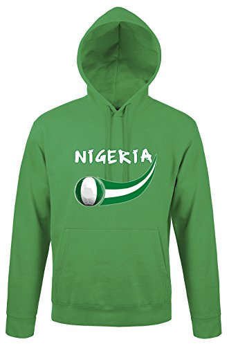 Supportershop Sweatshirt Kapuze Nigeria Herren, Grün, FR: 2 x L (Größe Hersteller: XXL) von Supportershop