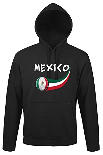 Supportershop Sweatshirt mit Kapuze, Mexiko, Schwarz, Herren, FR: M (Größe Hersteller: M) von Supportershop