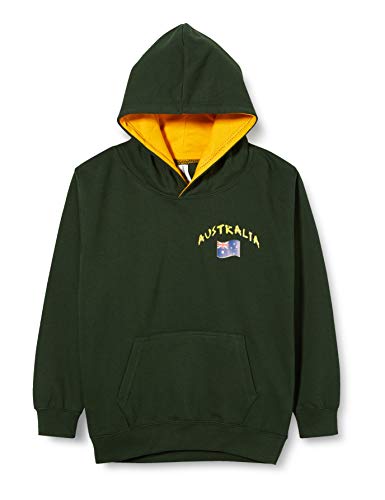 Supportershop Sweatshirt mit Kapuze für Kinder, Australien, Grün, 7 – 8 Jahre, Unisex, FR: M (Größe Hersteller: von Supportershop