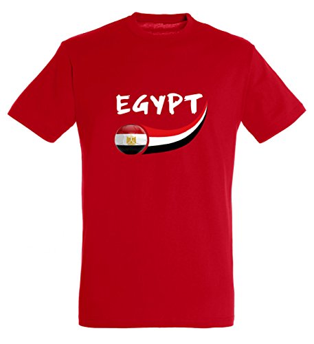 Supportershop T-Shirt Ägypten Herren, Rot, FR: S (Größe Hersteller: S) von Supportershop
