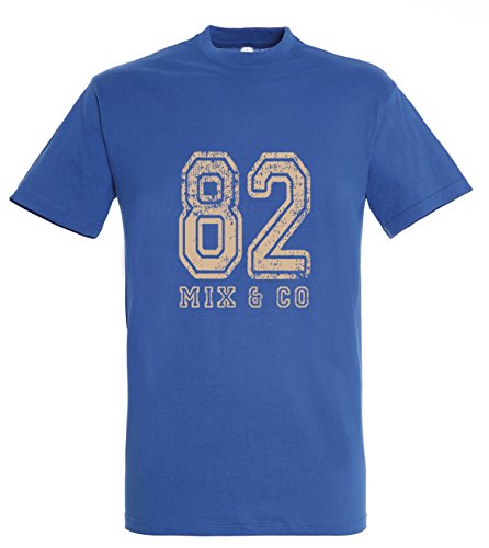 Supportershop T-Shirt Blau Royal 82 Mix and Co Kinder 10 Jahre königsblau von Supportershop