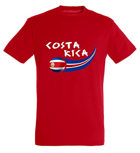 Supportershop T-Shirt Costa RICA Herren, Rot, FR: M (Größe Hersteller: M) von Supportershop