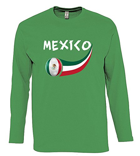 Supportershop T-Shirt Mexiko L/S grün Herren, fr: S (Größe Hersteller: S) von Supportershop
