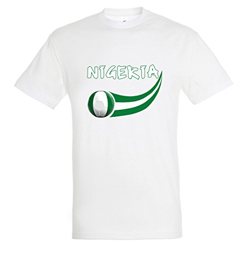 Supportershop T-Shirt Nigeria Herren, Weiß, fr: M (Größe Hersteller: M) von Supportershop