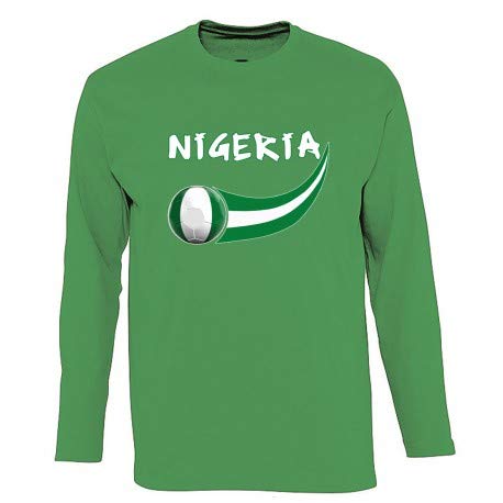 Supportershop T-Shirt Nigeria L/S Herren, Grün, fr: L (Größe Hersteller: L) von Supportershop