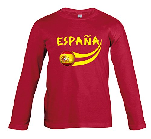 Supportershop Fußball-T-Shirt – Spanien – Kinder 10 Jahre Rot (Rot M/L) von Supportershop