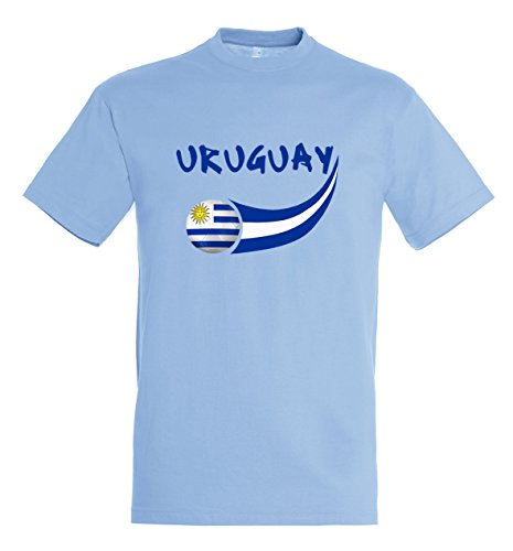 Supportershop T-Shirt Uruguay Herren, Blau Himmel, fr: L (Größe Hersteller: L) von Supportershop