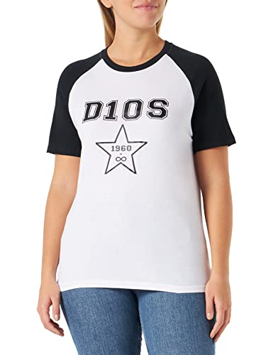 Supportershop T-Shirt zweifarbig schwarz und weiß D10s zweifarbig schwarz und weiß D10S Unisex XL weiß von Supportershop