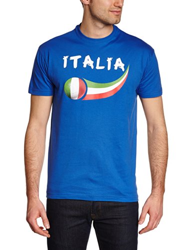 Supportershop Kinder Italien Fan T-Shirt, Königsblau, XXL von Supportershop
