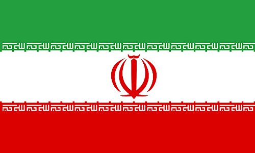 Supportershop x Flagge Iran 150 x 90 cm aus Polyester mit Zwei Metallösen Fußball, Grün, fr: Du (Größe Hersteller: Du) von Supportershop