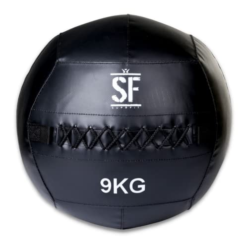 Suprfit – Medizinball 9 kg für Cross- & Functional Training – Wall Ball mit weichem Polster & griffiger PVC-Oberfläche – Gewichtsball zum Training von Explosivkraft, Kondition & Koordination von Suprfit
