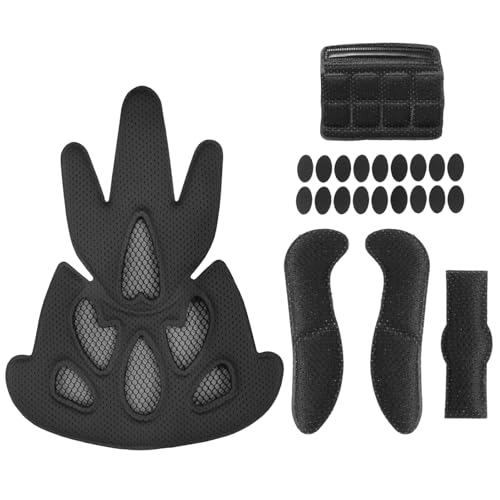 SUPVOX 23 STK Anti Collision Helmpolster Set Fahrrad Motorradhelm Innenpolster mit Insektenschutznetz Stoßdämpfend Atmungsaktiv Einfach zu Montieren Komfortable Ersatzpads von Supvox