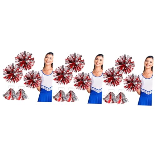 Supvox 12 Stück Cheerleader Blumenbälle Cheer Pom Poms Pom Poms Maker Cheer Zubehör Pompons Cheerleading Cheerleader Zubehör Pom Pom Jubel Artikel Cheer Poms von Supvox
