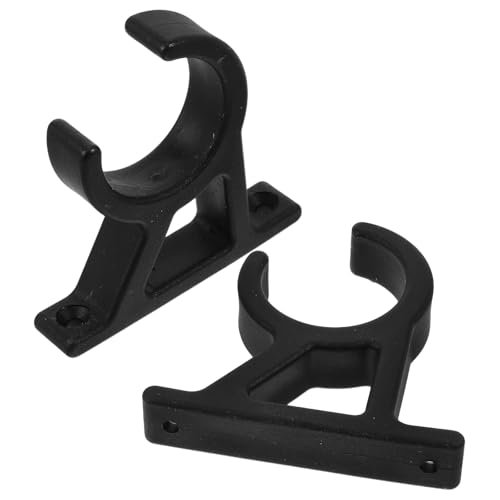 Supvox 2 Stück Bootshakenhalter: Nylon-Rohrclip 42 mm Schwarze Rohrklemme – Bootspaddelhalter-Clip für Kajak-Marine-Rohrhalterungssattel von Supvox