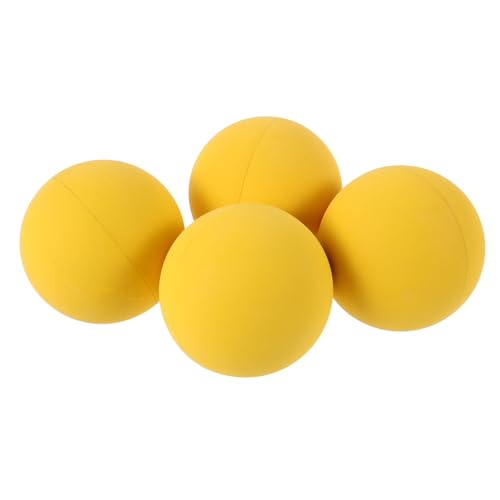 Supvox 4 Stück Elastische Trainingsbälle Gelb Mini Sprungbälle für Professionelles Rebound Training Portable Sportbälle für Präzises Üben und Verbesserte Leistung von Supvox
