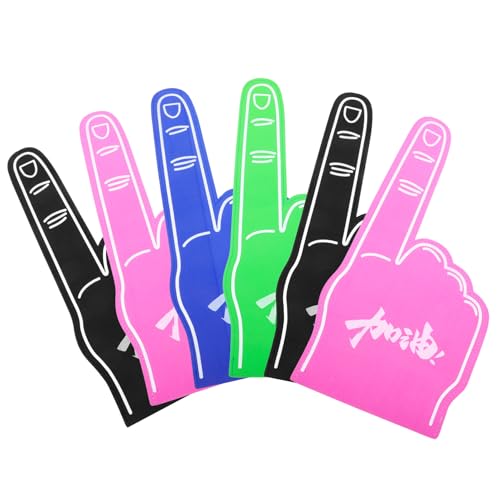 Supvox 6 Stück Teiliges Schaumstoff fingerhandschuh Handflächen Design Leichte Eva Handschuhe für Sportveranstaltungen Cheerleading Geburtstagsfeiern Wiederverwendbar und Bequem von Supvox