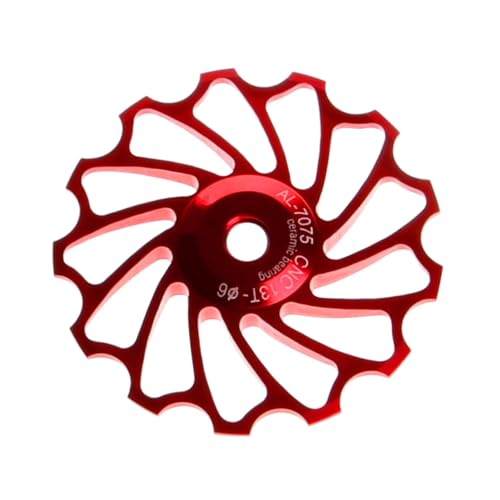 Supvox Umwerfer mit Leitrad Umwerfer Riemenscheibe Schaltwerk Keramik Steckdose 11t rot von Supvox