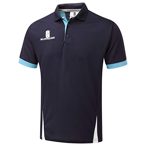 Surridge Sports Herren Blade Polohemd, Marineblau/Himmelblau/Weiß, S von Surridge Sports