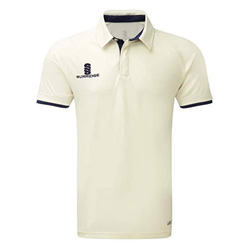Surridge Sports Herren Ergo Cricket-Shirt, kurzärmelig XXL Navy von Surridge Sports