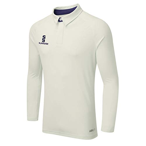 Surridge Sports Herren Ergo Long Sleeve Cricket, Hemd, Navy, XL von Surridge Sports
