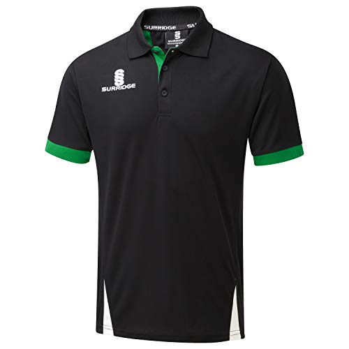 Surridge Sports Blade Poloshirt für Herren L Schwarz/Emerald/Weiß von Surridge Sports