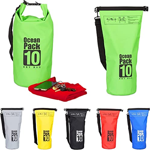 Surtep Ocean Dry Bag Wasserdichter Beutel/Sack Ideal für Motorboote, Segelboote, Wassermotorräder, Rafting, Kajaks, Kanus, Paddleboards,Camping, Angeln 10L Grün von Surtep
