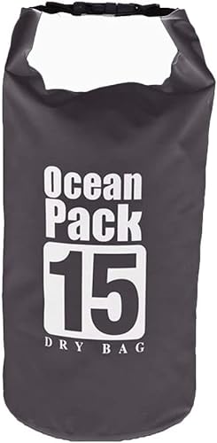 Surtep Ocean Dry Bag Wasserdichter Beutel/Sack Ideal für Motorboote, Segelboote, Wassermotorräder, Rafting, Kajaks, Kanus, Paddleboards,Camping, Angeln 15L Schwarz von Surtep